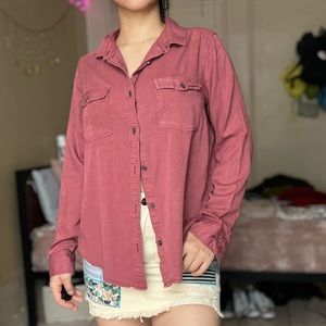Mudd Button Long Sleeve Top